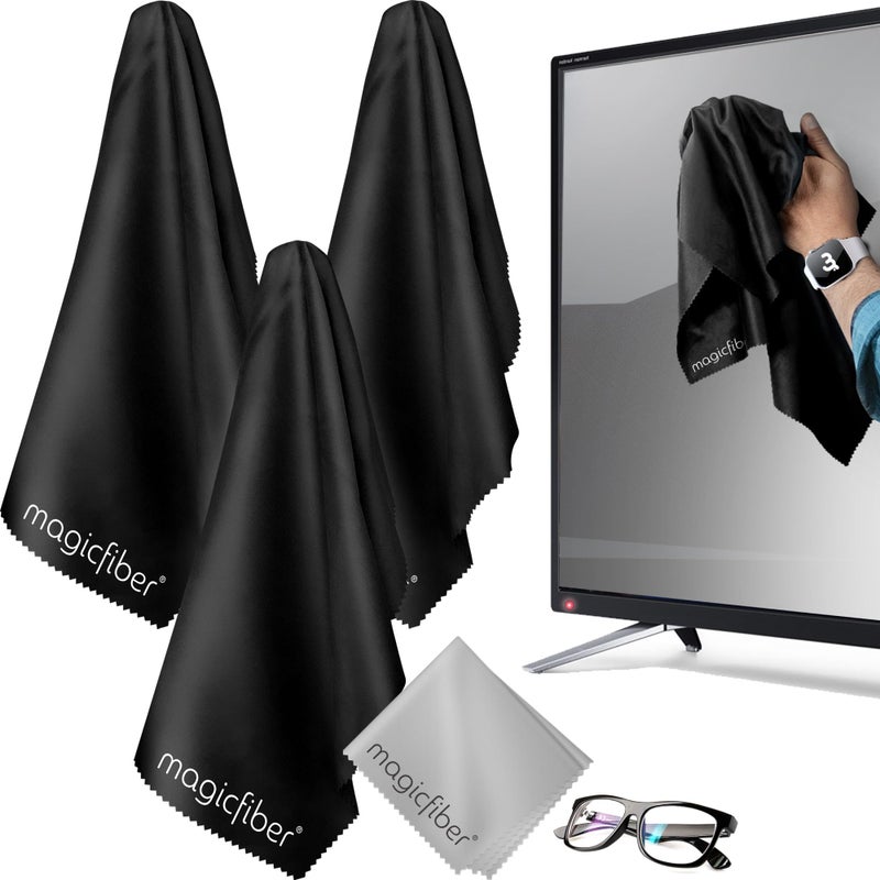 MagicFiber Extra Large Microfiber Cleaning Cloth - Premium Cloth for TV Screens, Windows, Mirrors, Glasses, Lenses, VR, Computers, Monitors, & More - Image 1